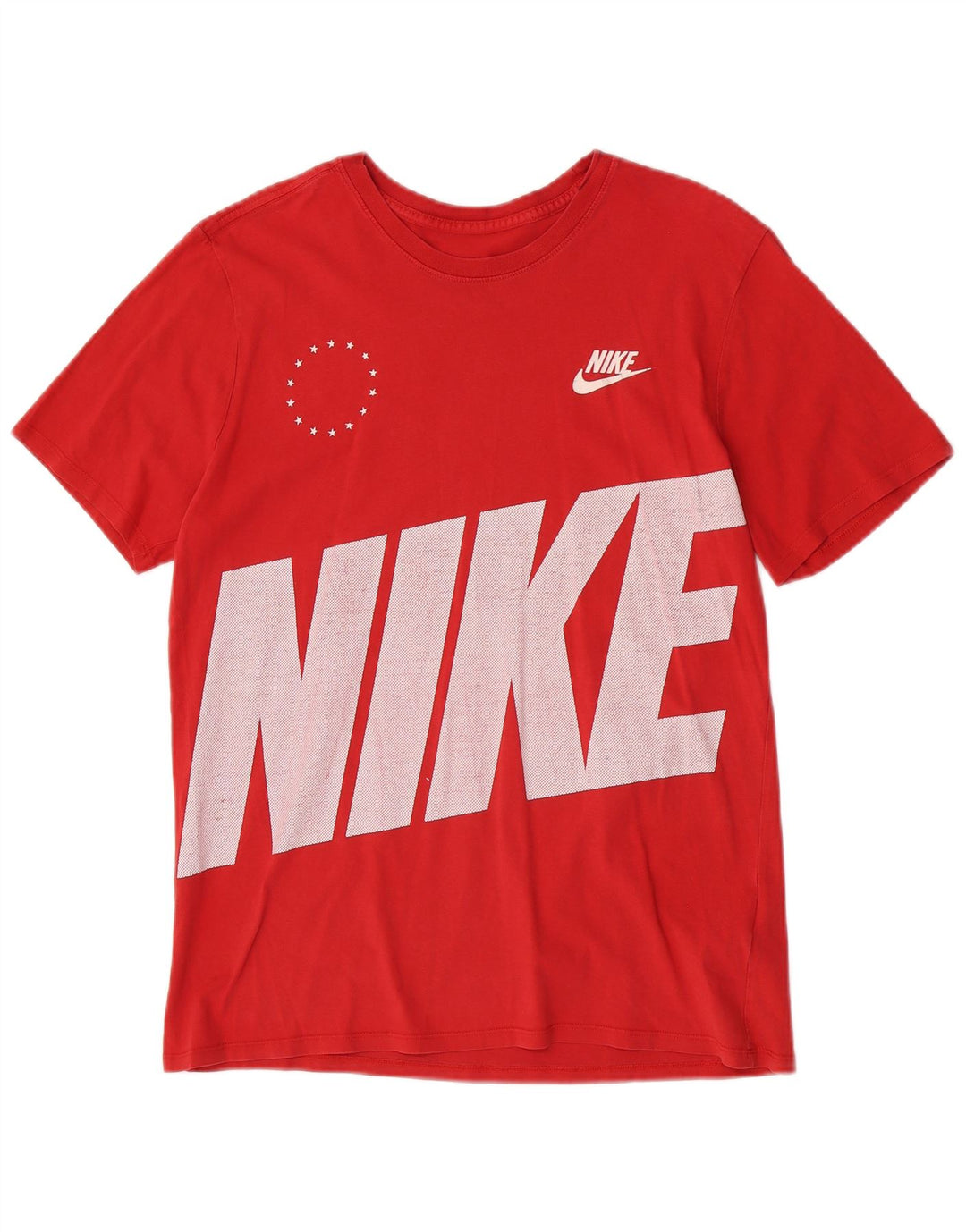 Camiseta Nike masculina gráfica grande algodão vermelho
