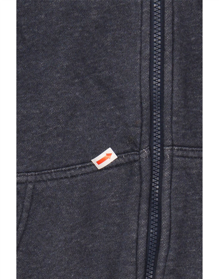 Suéter masculino NIKE com capuz e zíper médio azul marinho algodão