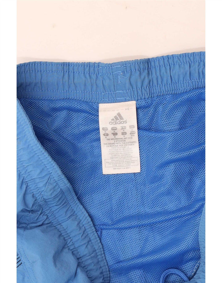 Shorts esportivos masculinos Adidas médio azul poliamida