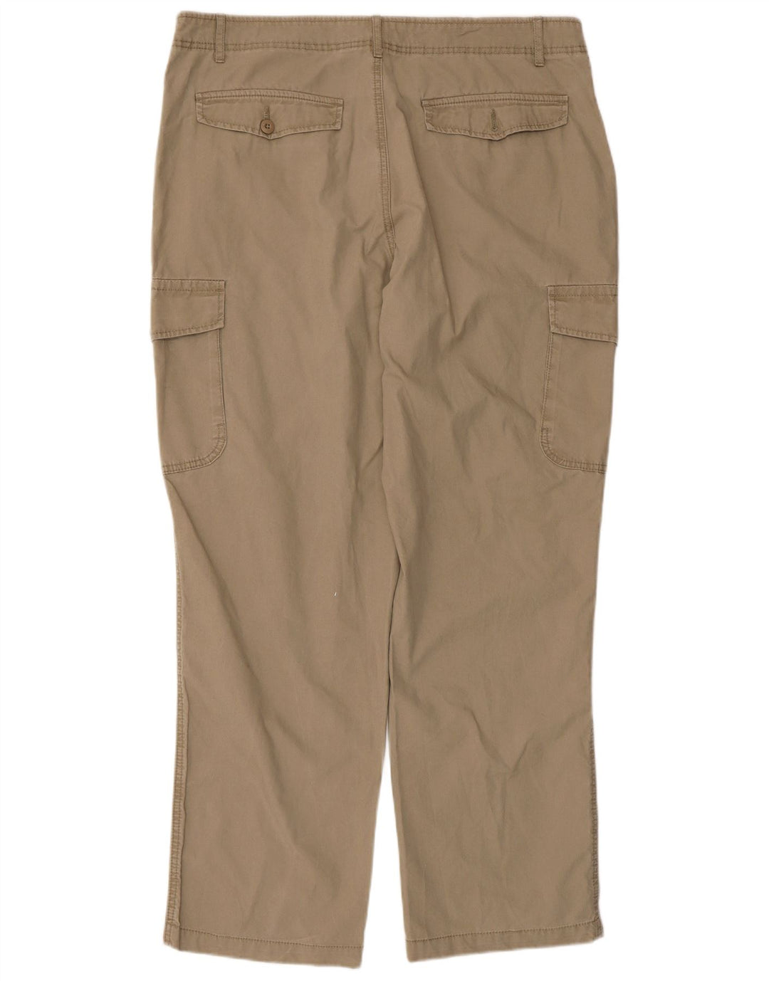 Calça cargo reta masculina Marks & Spencer W38 L31 algodão bege