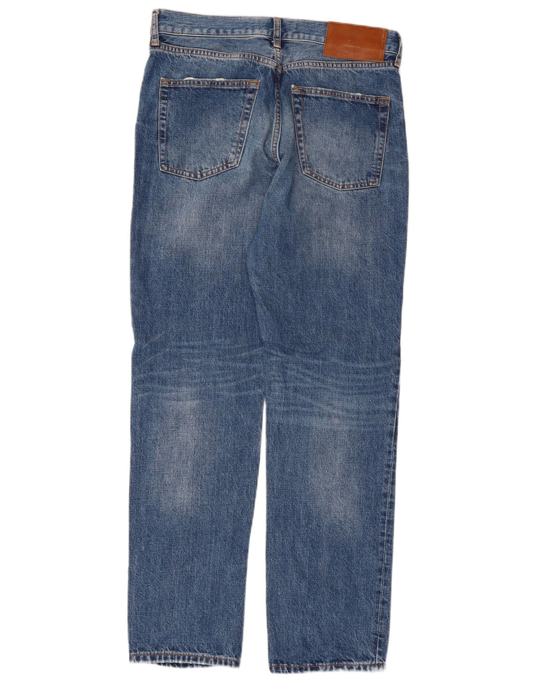 Calça jeans reta feminina Zara EU 40 médio W30 L30 azul algodão