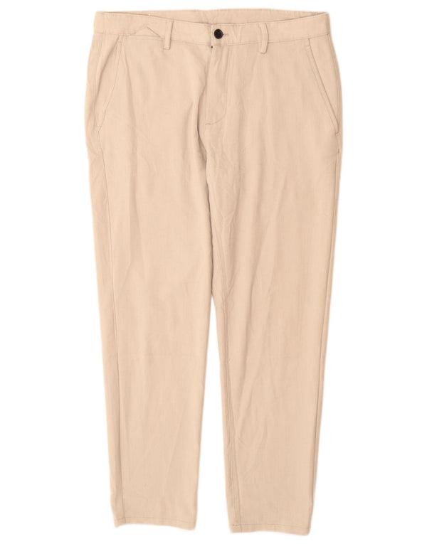 Zara Mens Slim Chino Calças EU 44 Grande W34 L29 Bege