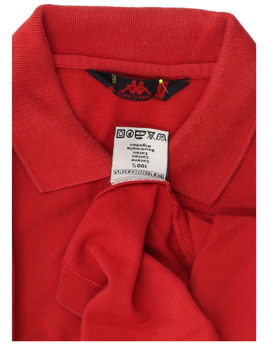Camisa polo masculina Kappa grande algodão vermelho