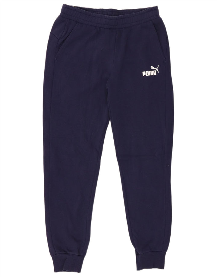 Calça de treino masculina PUMA joggers médio algodão azul marinho