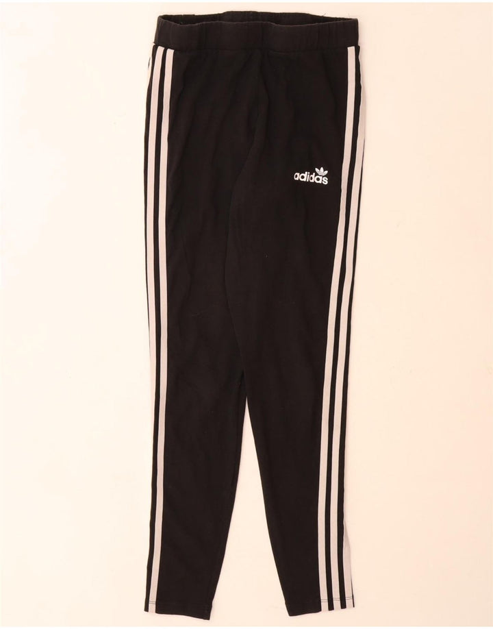 Leggings Adidas Femininas UK 12 Médio Algodão Preto
