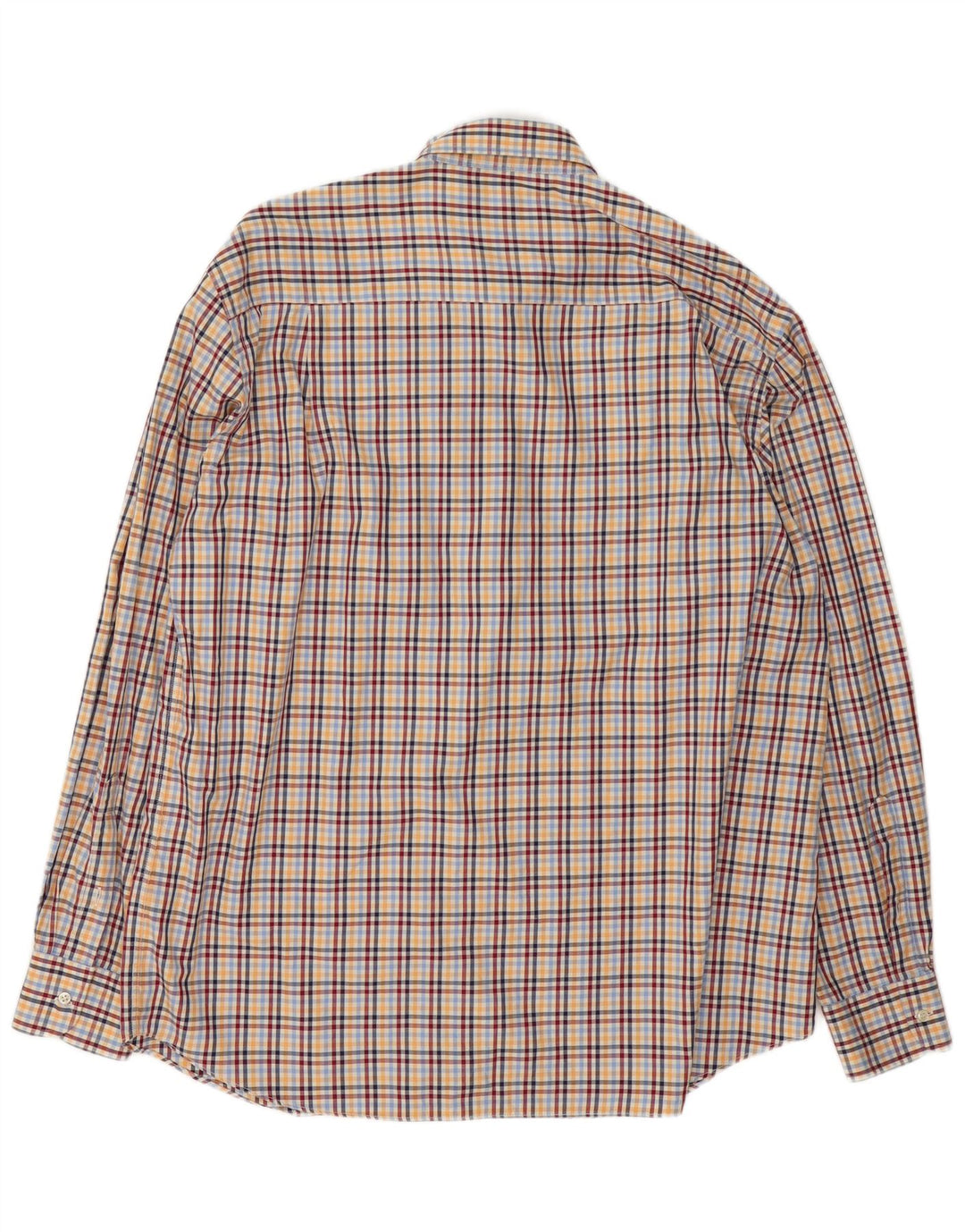 Camisa masculina de flanela Paul & Shark tamanho 43 XL algodão xadrez multicolorido