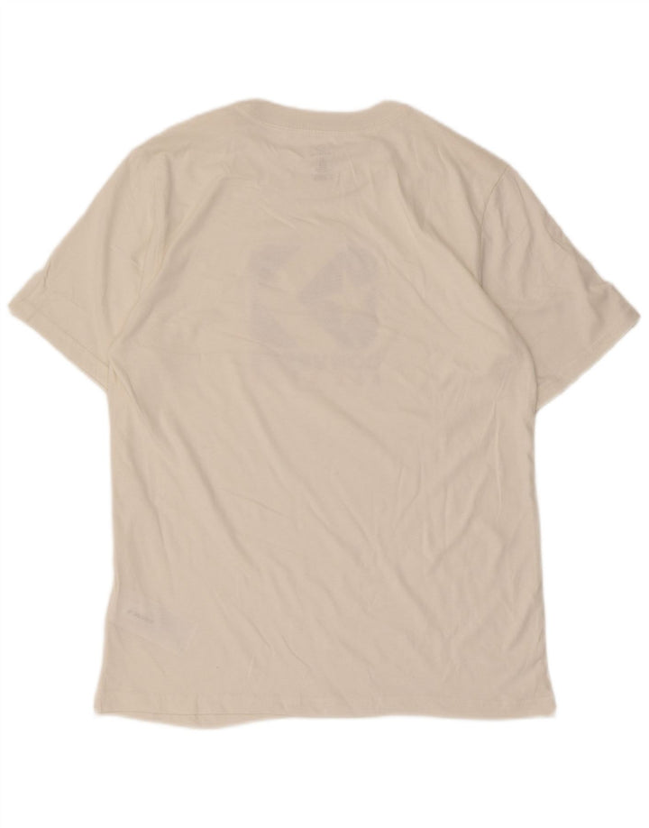 Converse Mens Graphic T-Shirt Top Pequeno Algodão Branco
