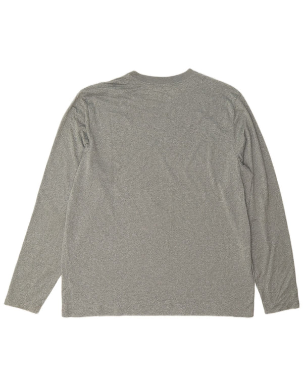 Nike Mens Dri Fit Top Manga Longa XL Cinza Poliéster Flecked
