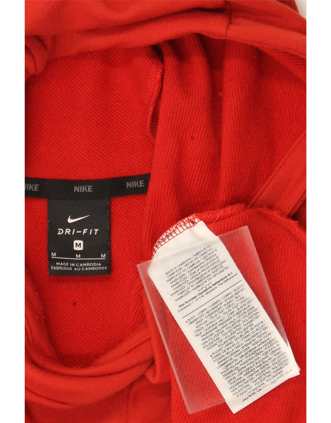 Nike Mens Dri Fit Graphic Hoodie Jumper Médio Laranja Poliéster