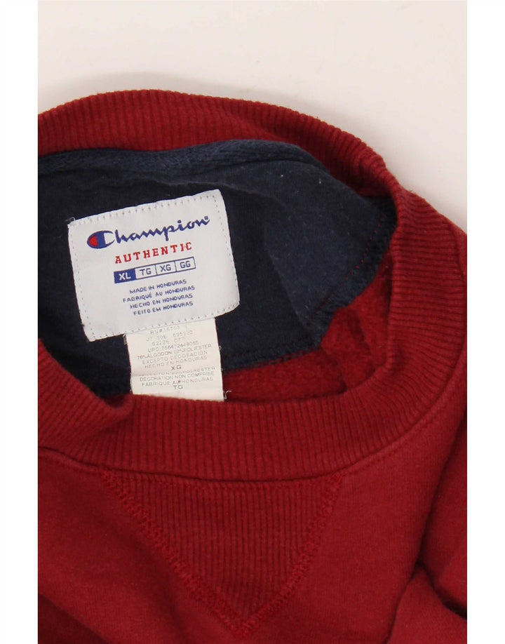 Campeão Mens Moletom Jumper XL Algodão Borgonha