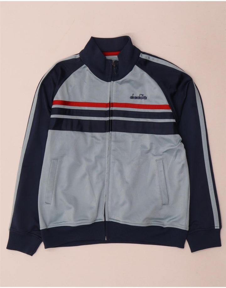 Jaqueta Diadora Meninos Treino Top 12-13 Anos Azul Colourblock Poliéster