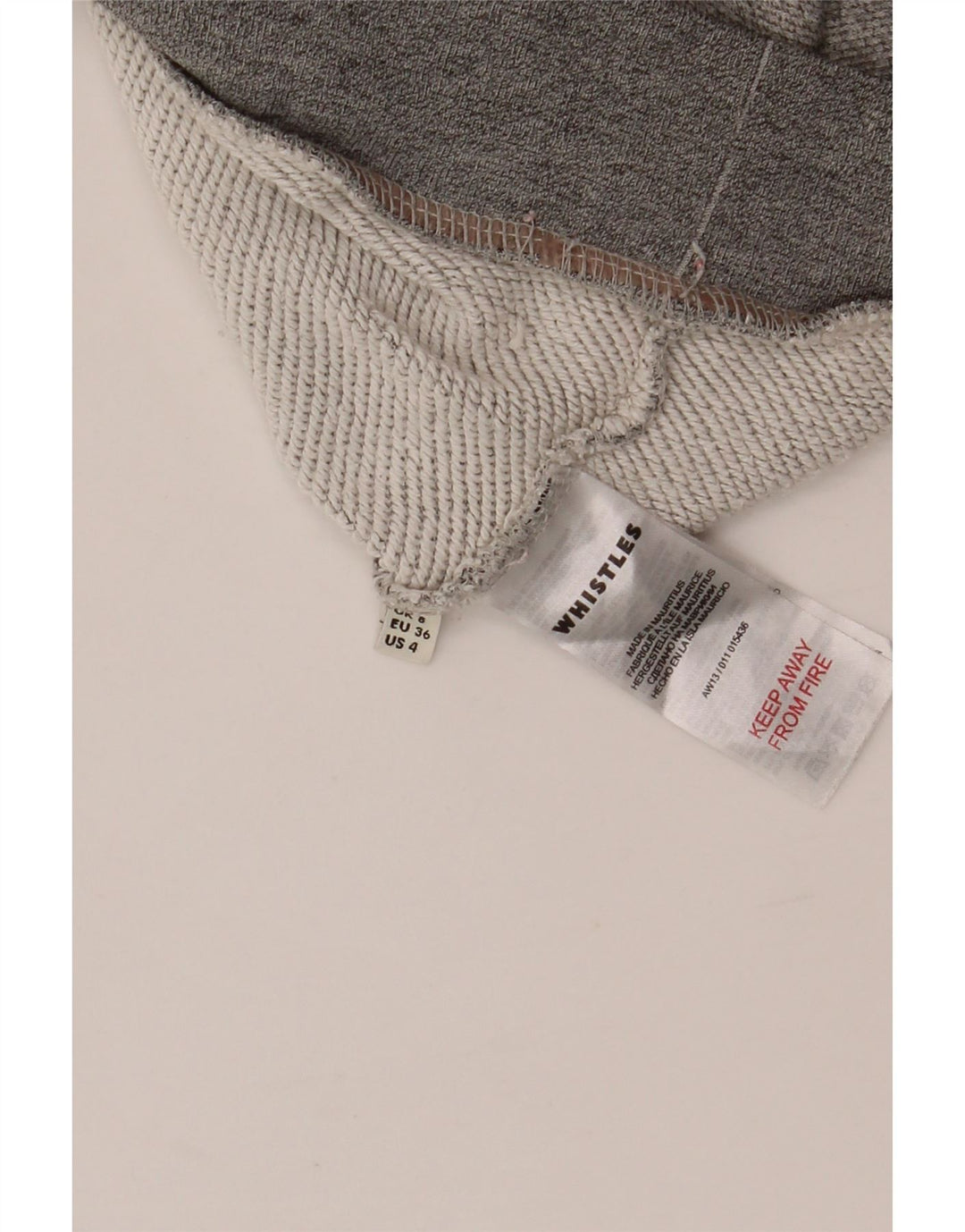 WHISTLES Suéter gráfico feminino oversized UK 8 pequeno cinza