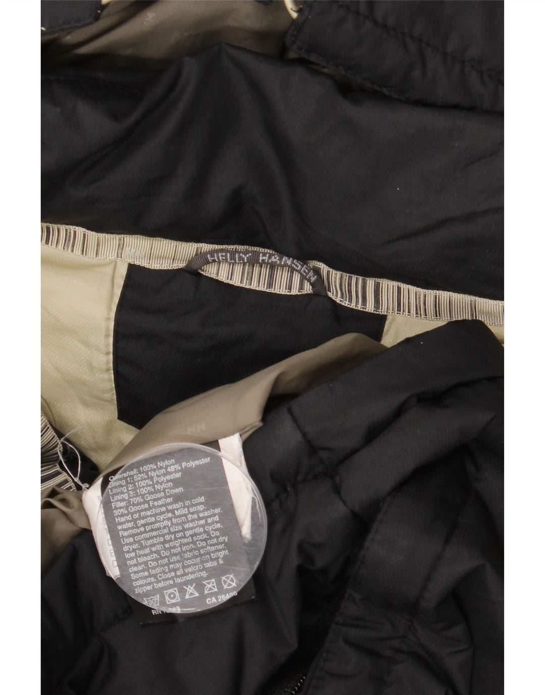 Jaqueta masculina acolchoada com capuz Helly Hansen UK 42 XL preto nylon