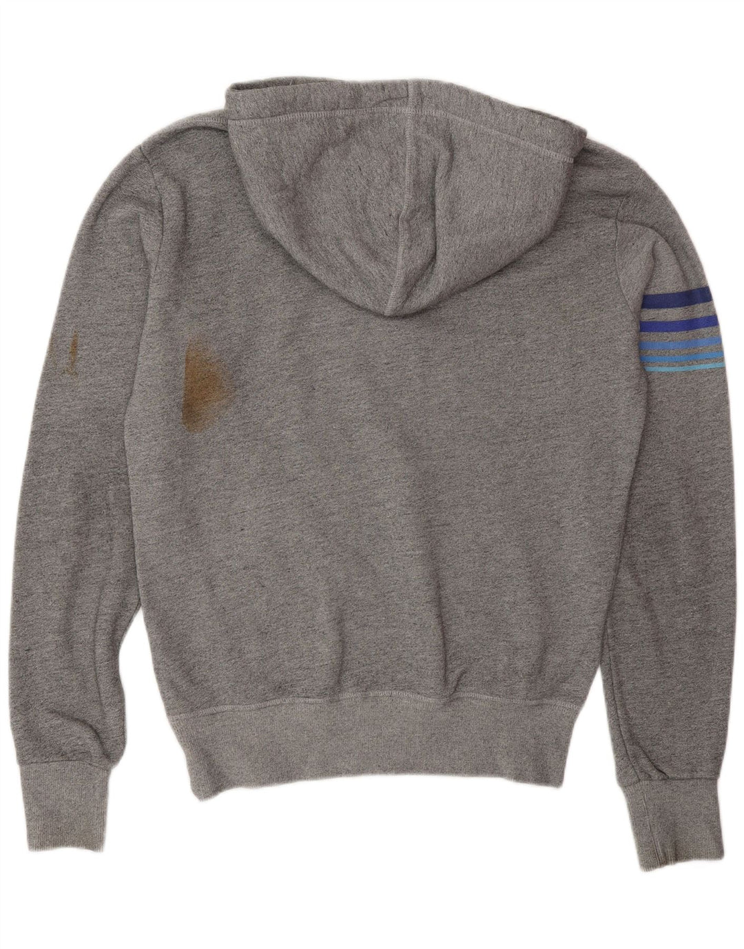Suéter Superdry masculino com capuz gráfico cinza médio algodão