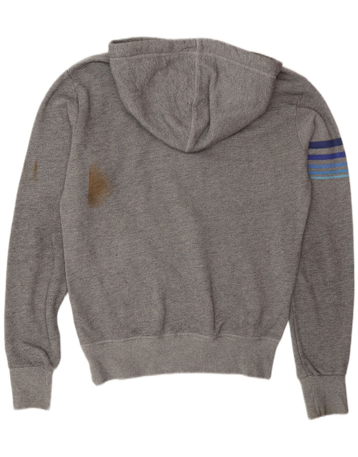 Suéter Superdry masculino com capuz gráfico cinza médio algodão