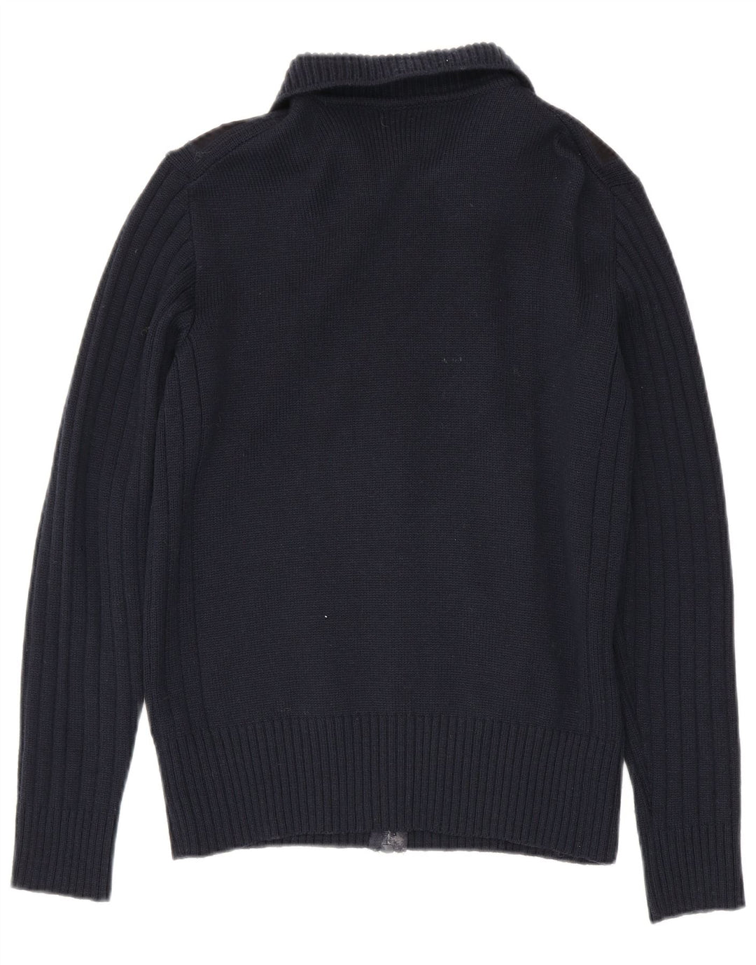 Suéter Cardigan Masculino Ranger IT 50 Lã Virgem Colorblock Azul Marinho Médio