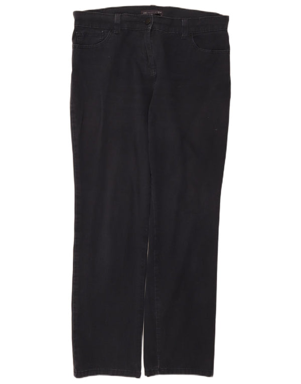 Calça casual feminina Marks & Spencer Reino Unido 14 médio W34 L29 azul marinho
