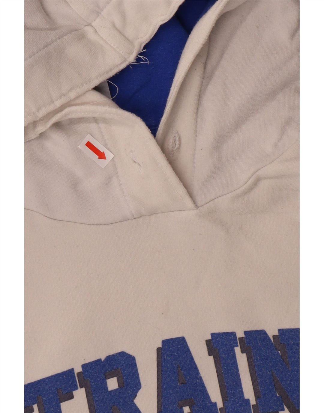 ADIDAS Womens Graphic Hoodie Jumper UK 12 Médio Algodão Branco