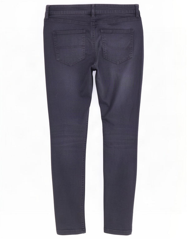 Fat Face Womens Skinny Casual Calças UK 10 Pequeno W28 L27 Algodão Azul Marinho