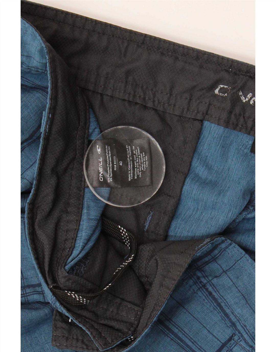Shorts Chino Masculino O'Neill W40 XL Poliéster Xadrez Azul