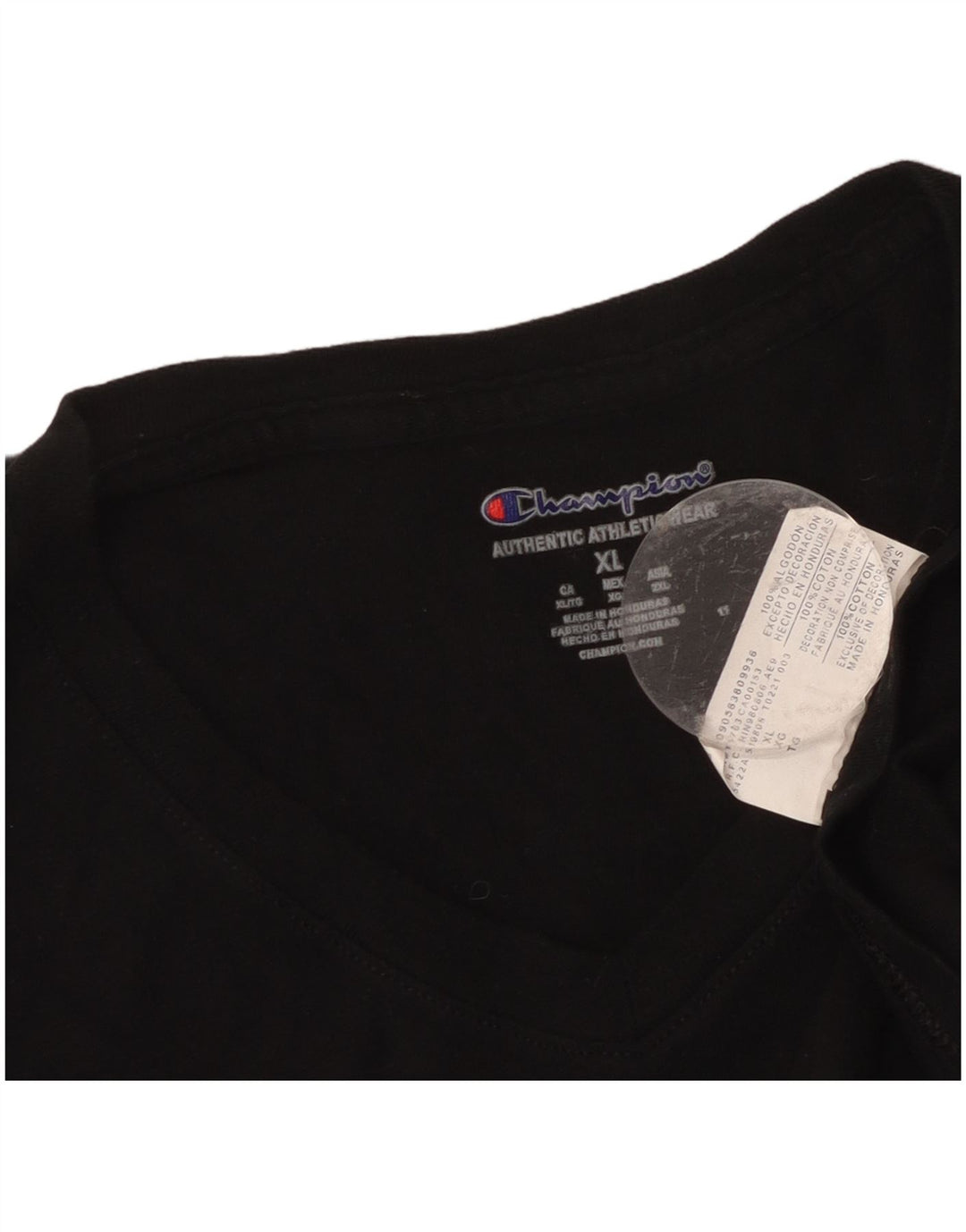 Camiseta masculina CHAMPION Top XL algodão preto