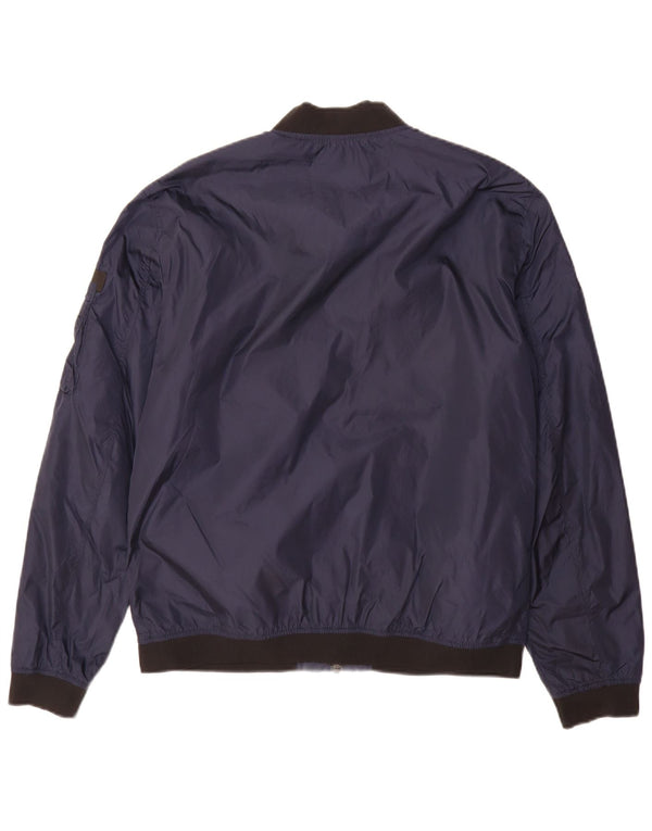 Jaqueta bomber masculina Jack & Jones UK 40 grande nylon azul marinho