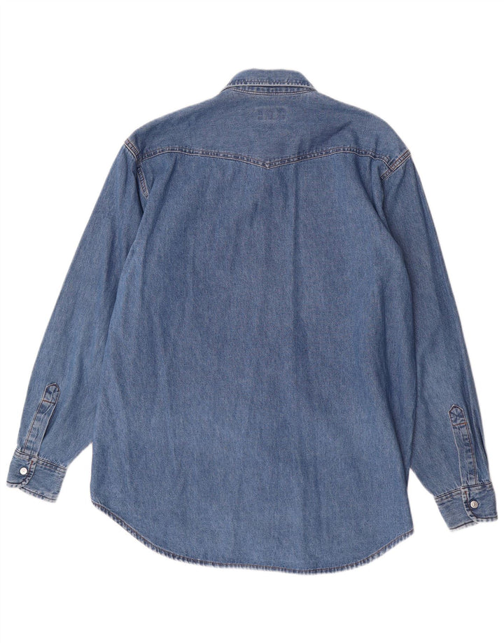 Camisa jeans masculina CARRERA algodão azul médio