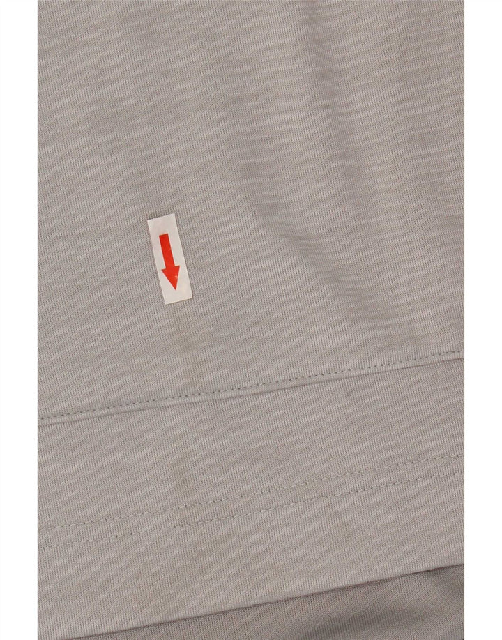 Jumper com capuz gráfico Nike feminino Dri Fit UK 14 poliéster cinza médio
