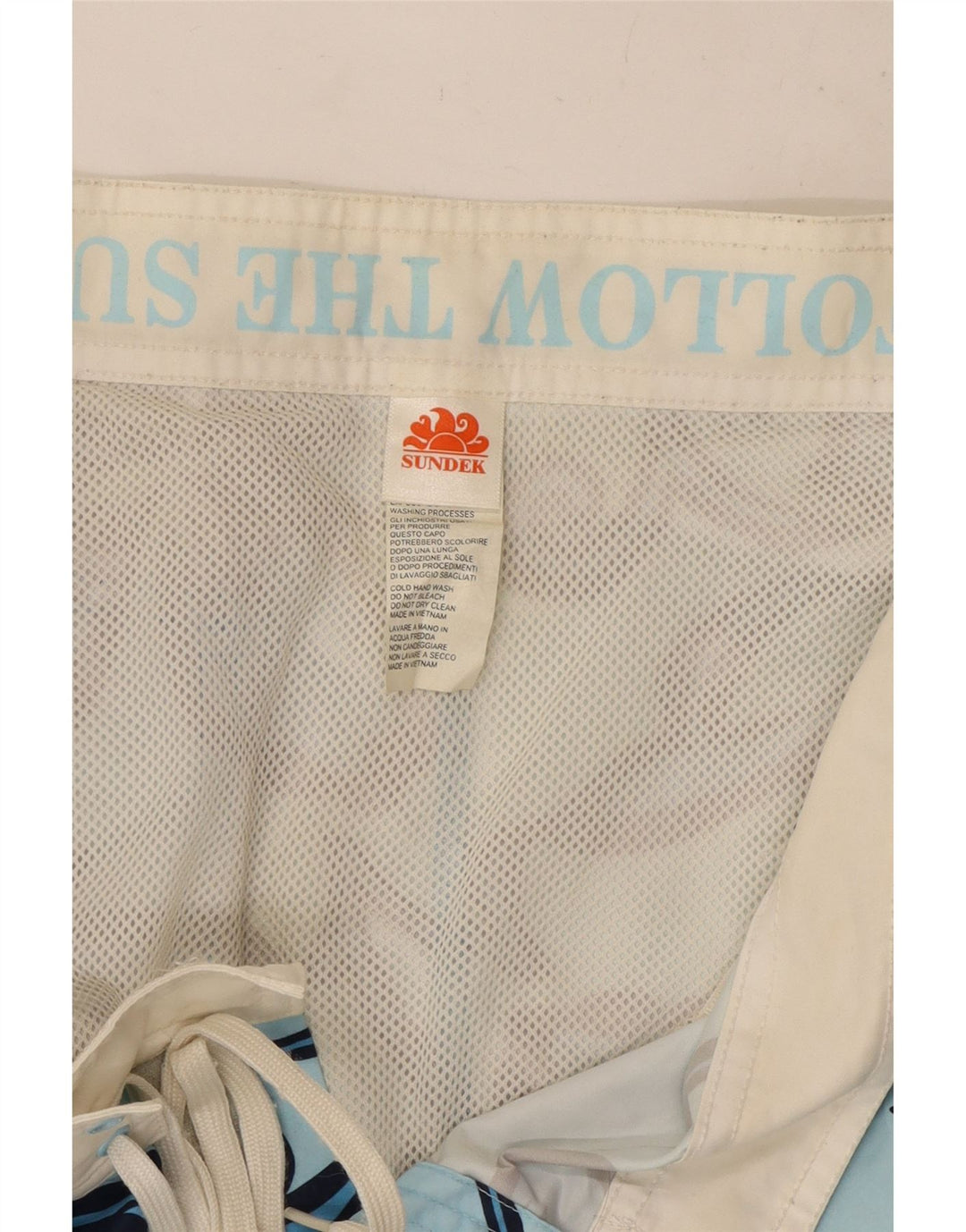 Shorts de natação masculino Sundek poliéster floral azul médio