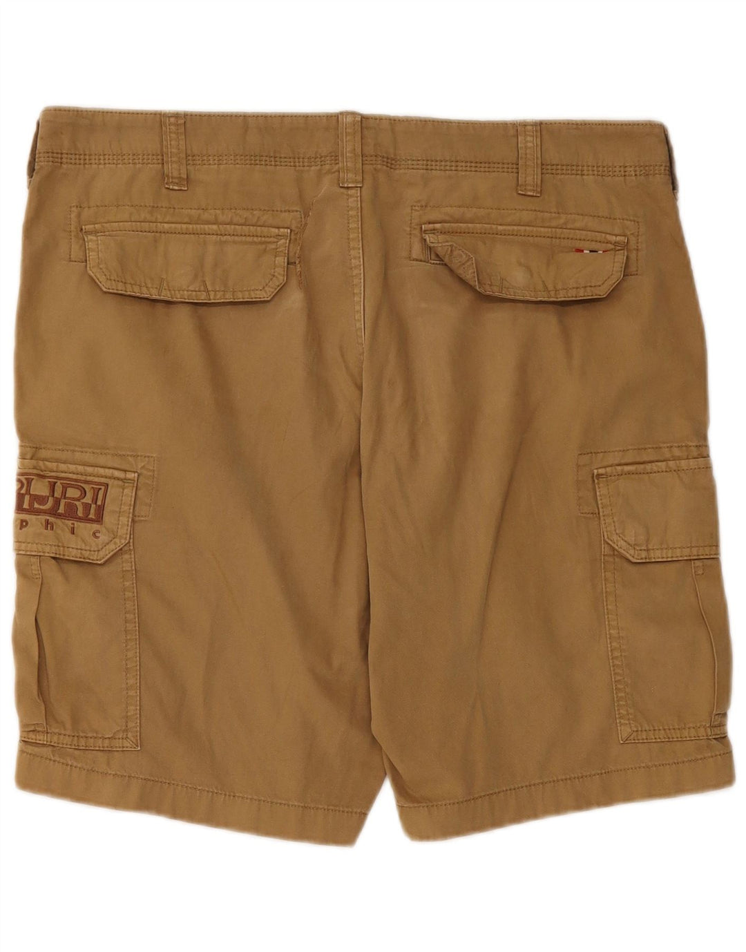 Shorts cargo masculino NAPAPIJRI W34 grande algodão cáqui