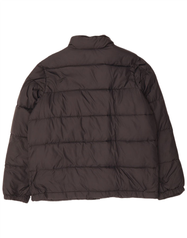 Jaqueta acolchoada masculina LANDS END UK 40 grande nylon preto