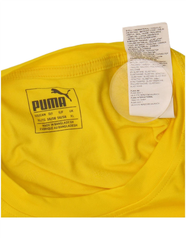 Puma Mens Top Manga Longa XL Amarelo Poliéster
