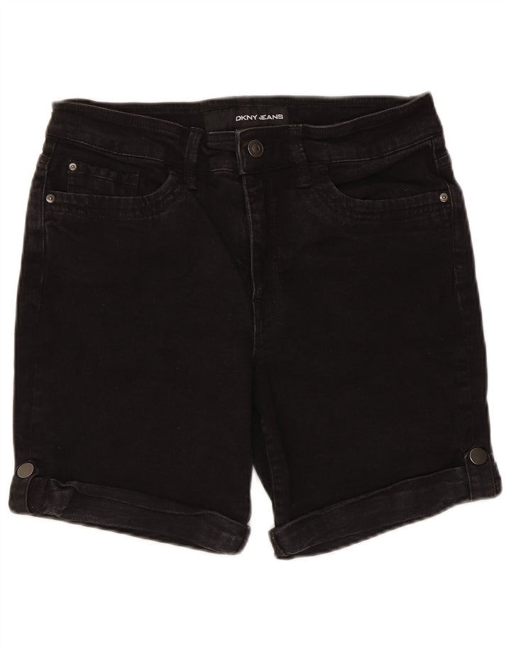 Shorts jeans feminino Dkny US 12 grande W30 algodão preto