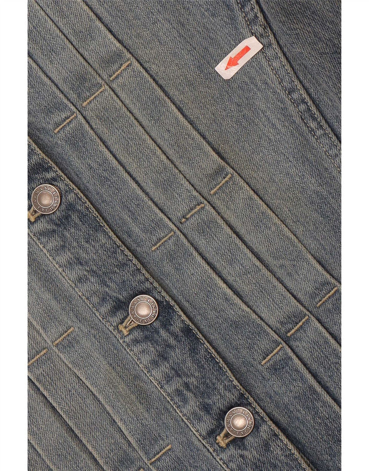 Jaqueta jeans feminina Armani Reino Unido 12 algodão azul médio