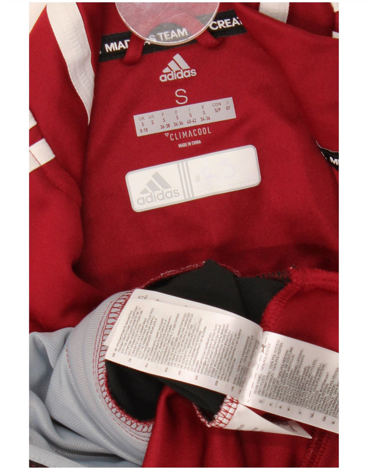 Adidas Womens Climacool Tracksuit Top Jacket UK 8/10 Pequeno Borgonha