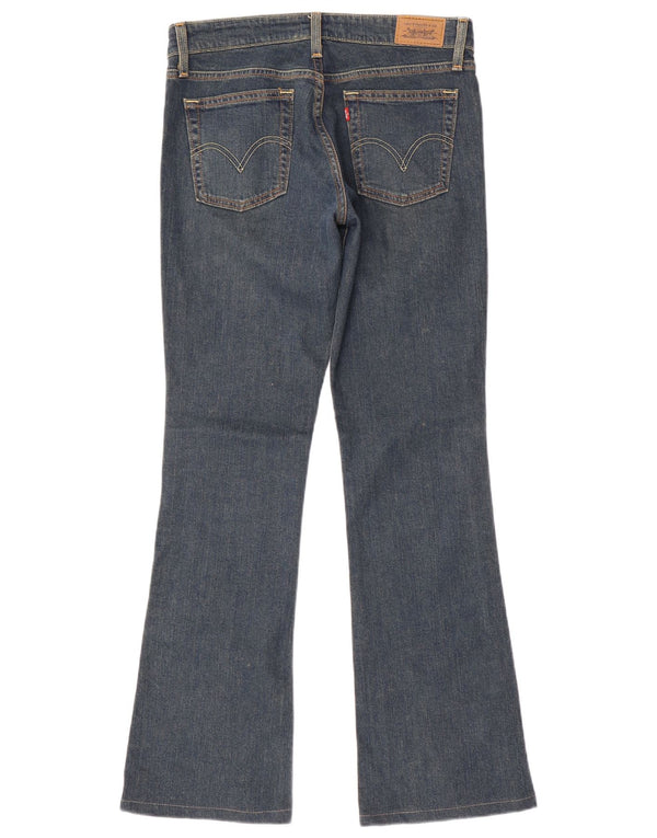 Calça jeans feminina Levi's 518 Super Low Bootcut US 7 Médio W30 L32 Azul Algodão