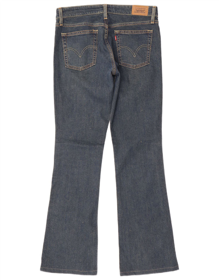 Calça jeans feminina Levi's 518 Super Low Bootcut US 7 Médio W30 L32 Azul Algodão