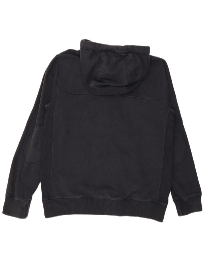 Suéter masculino com capuz e zíper FAT FACE grande algodão azul marinho