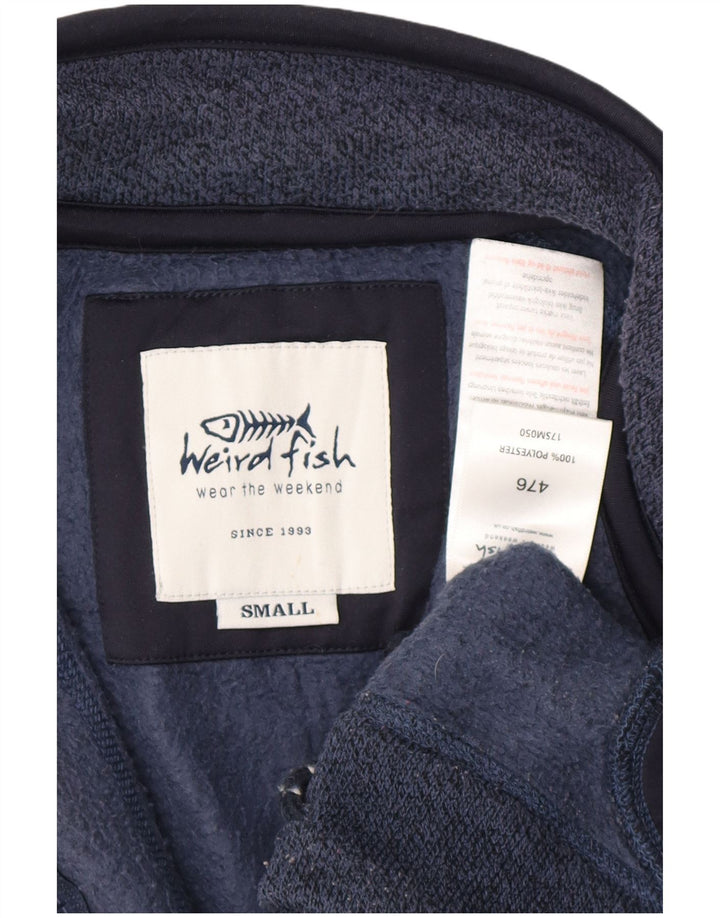 Poliéster pequeno dos azuis marinhos do revestimento superior do fato de treino dos homens do WEIRD FISH