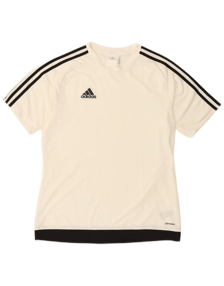 Camiseta Adidas Masculina Climalite Top Médio Branco Colourblock Poliéster
