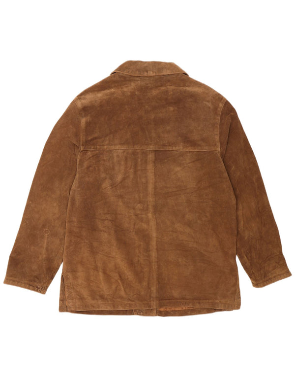 Jaqueta de couro feminina Douglas UK 16 grande bege
