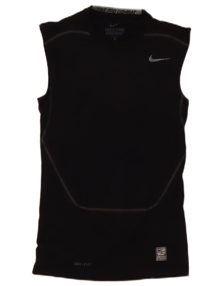 Nike Mens Pro Combat Vest Top Médio Poliéster Preto