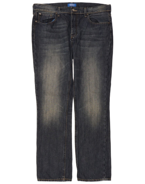 ADIDAS Mens Straight Jeans W36 L32 Azul Marinho