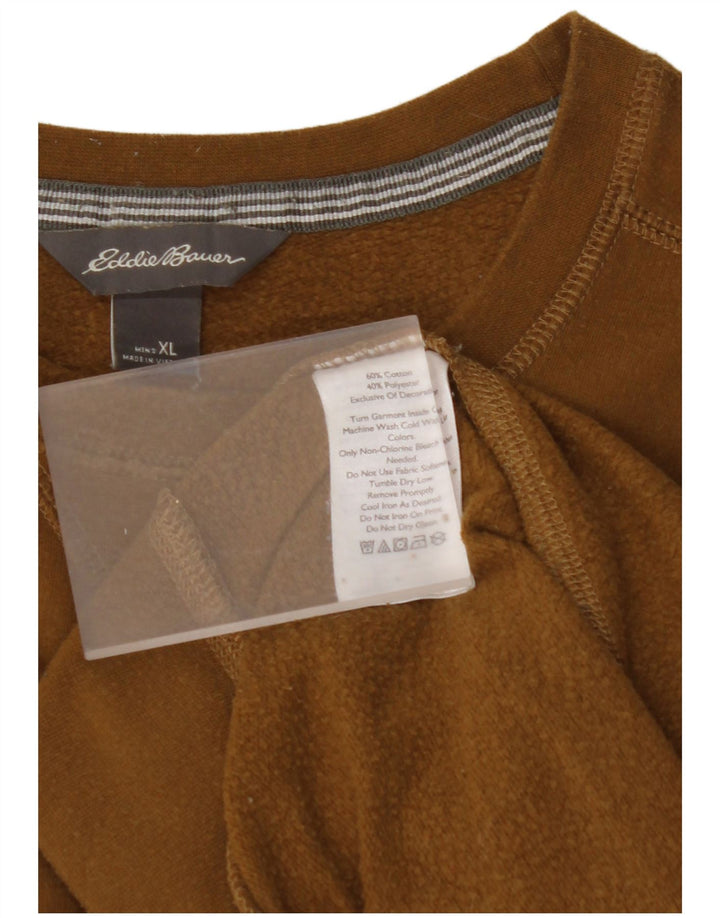 EDDIE BAUER Moletom masculino Jumper XL algodão marrom