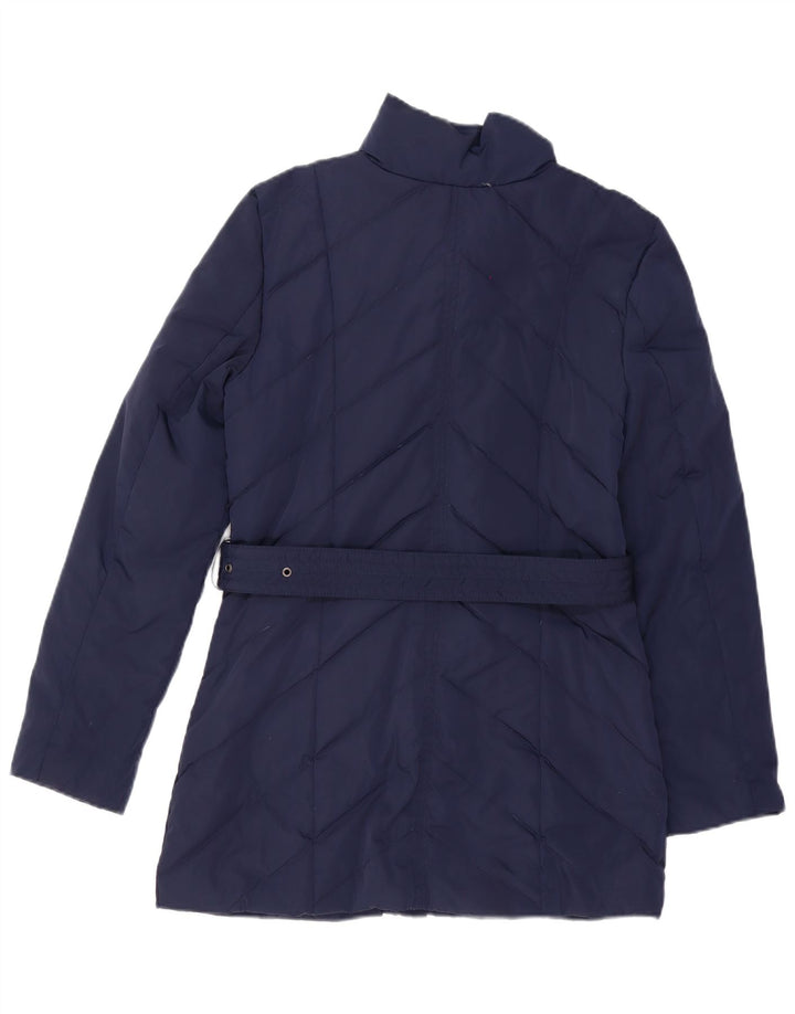 Casaco acolchoado feminino MONSOON UK 10 pequeno poliéster azul marinho