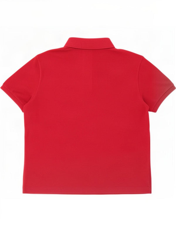 Camisa polo masculina Lacoste tamanho 6 XL algodão vermelho