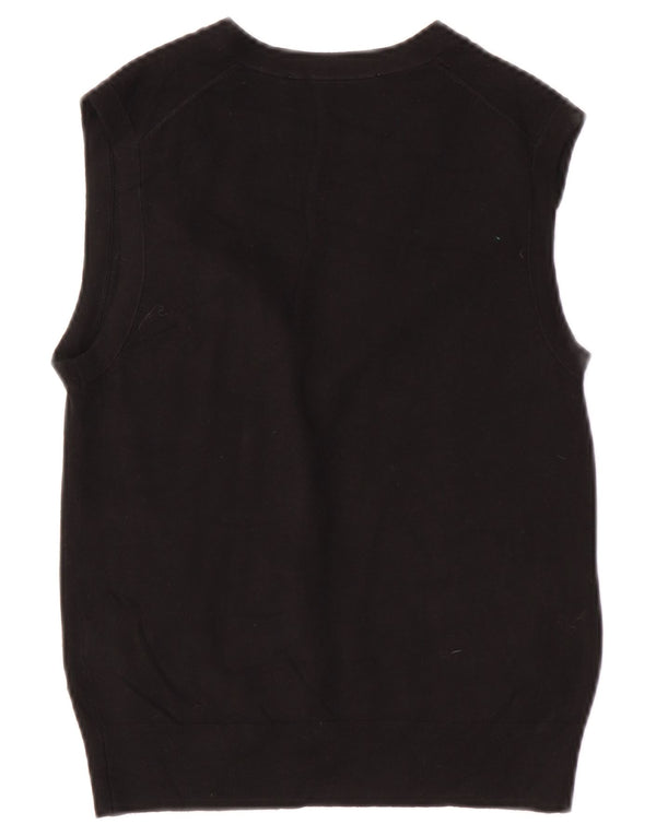 Suéter cardigã feminino sem mangas Zara Reino Unido 10 pequeno preto viscose