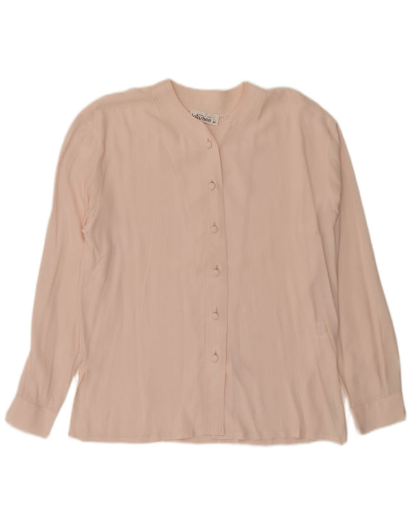 Blusa feminina vintage IT 42 acetato rosa médio