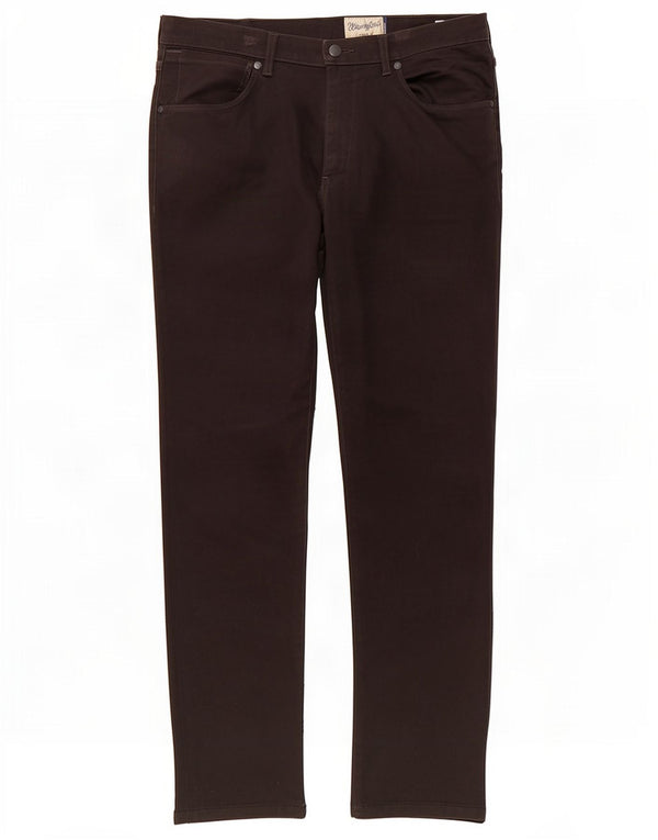 Wrangler Mens Arizona Stretch Calça Casual Reta W36 L31 Algodão Preto
