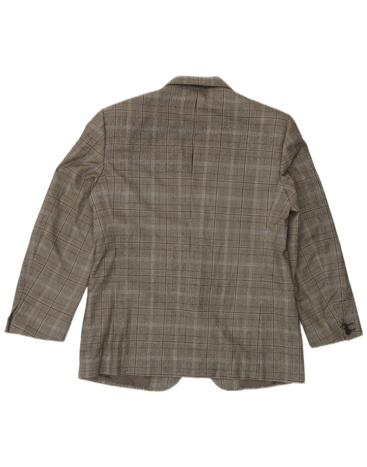Jaqueta Blazer Masculina Cerruti 1881 com 2 Botões IT 48 Cinza Médio Xadrez